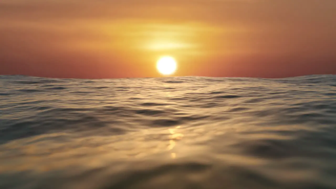  Beautiful Sunset and calm sea looped ocean Sunrise 4k