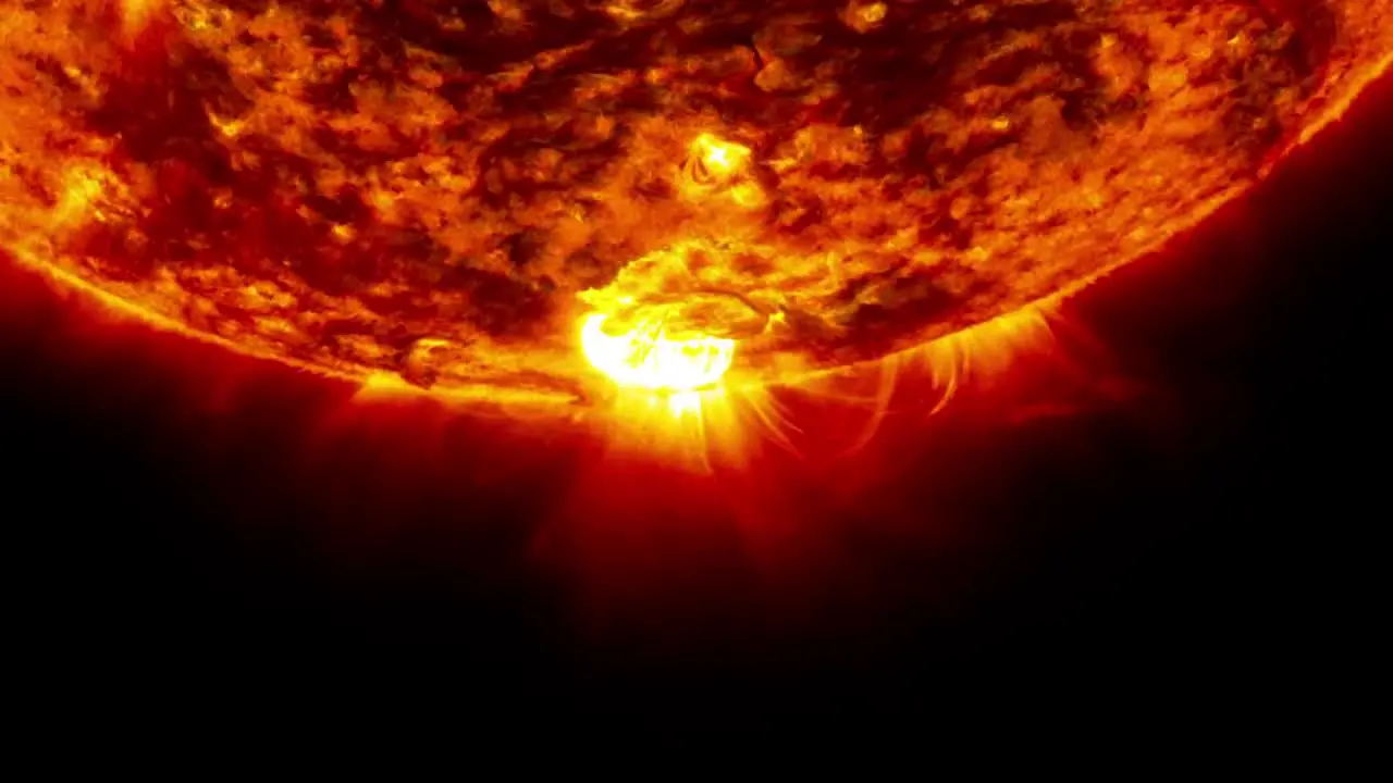 Nasa Footage Of The Surface Of The Sun And Solar Flares