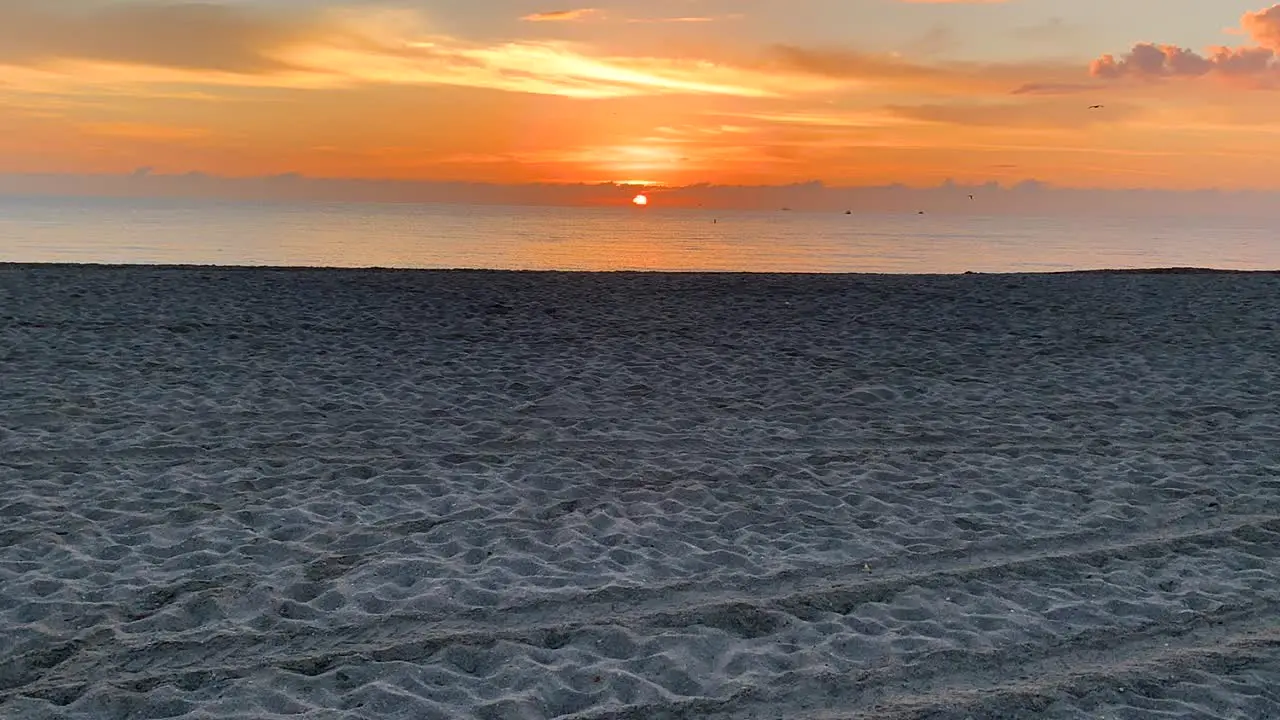 Timelapse of a sunrise on South Beach Miami Beach Florida