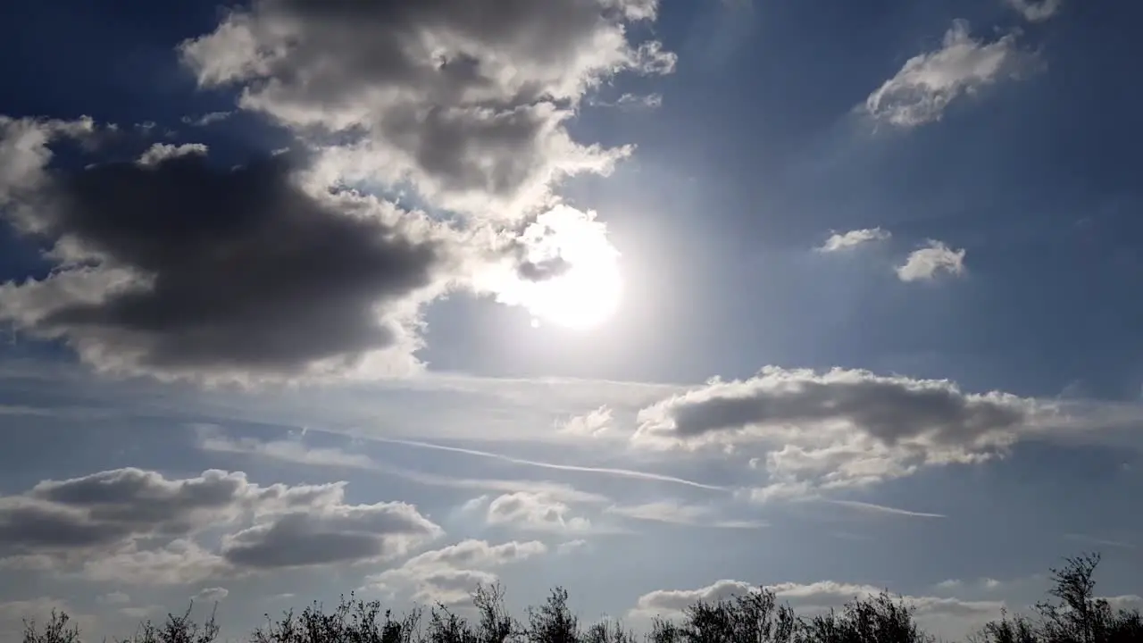 Blue sky and white clouds time lapse Omurtag Bulgaria October 13th 2018