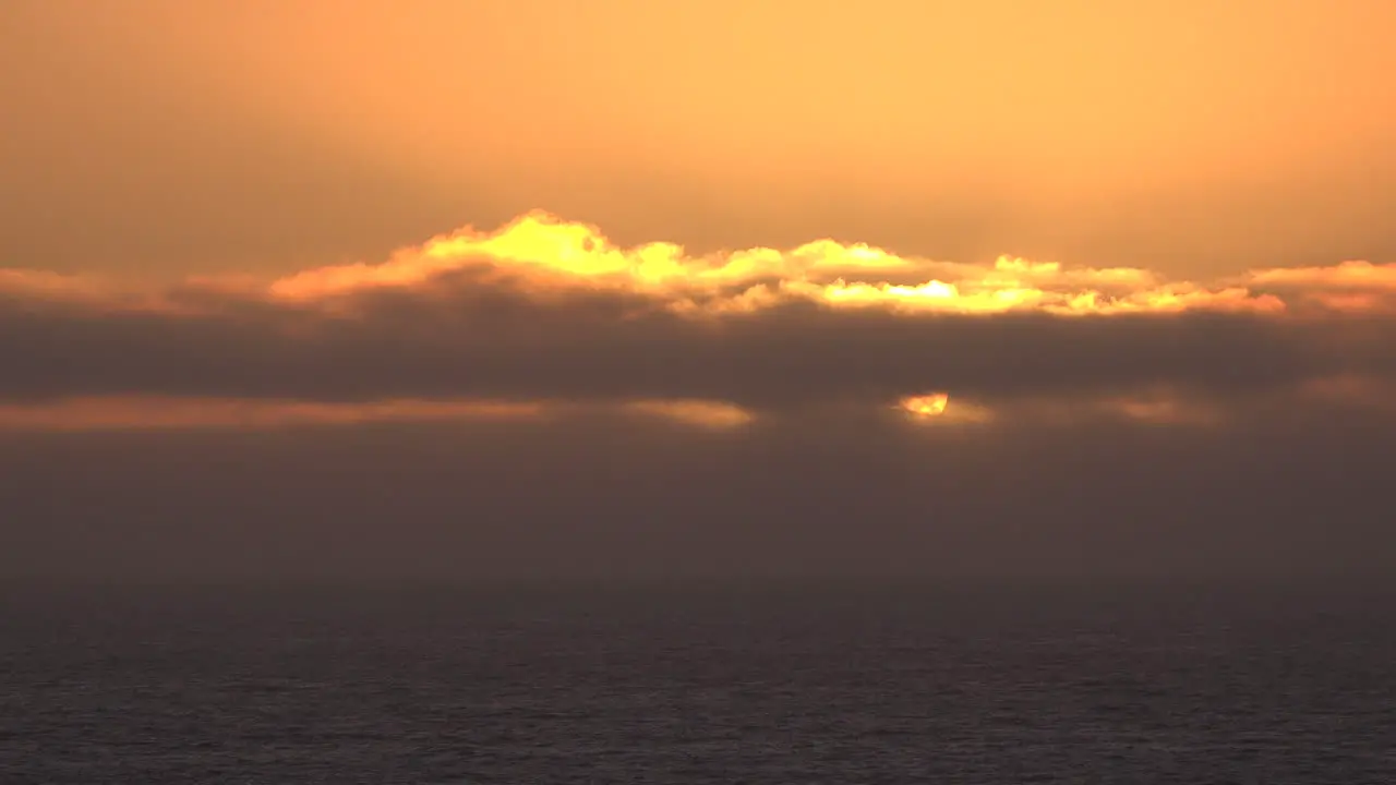 California Sun Shows Between Cloud Layers