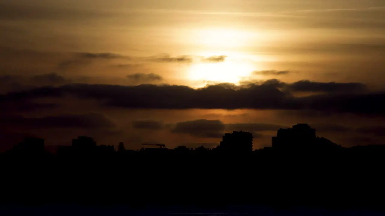 Aerial drone view overlooking the Cascais cityscape sunset