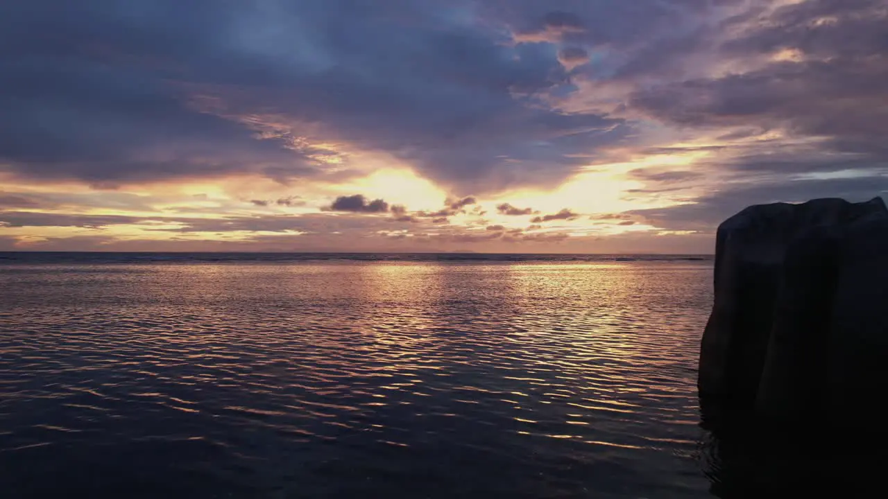 sunset in la digue island