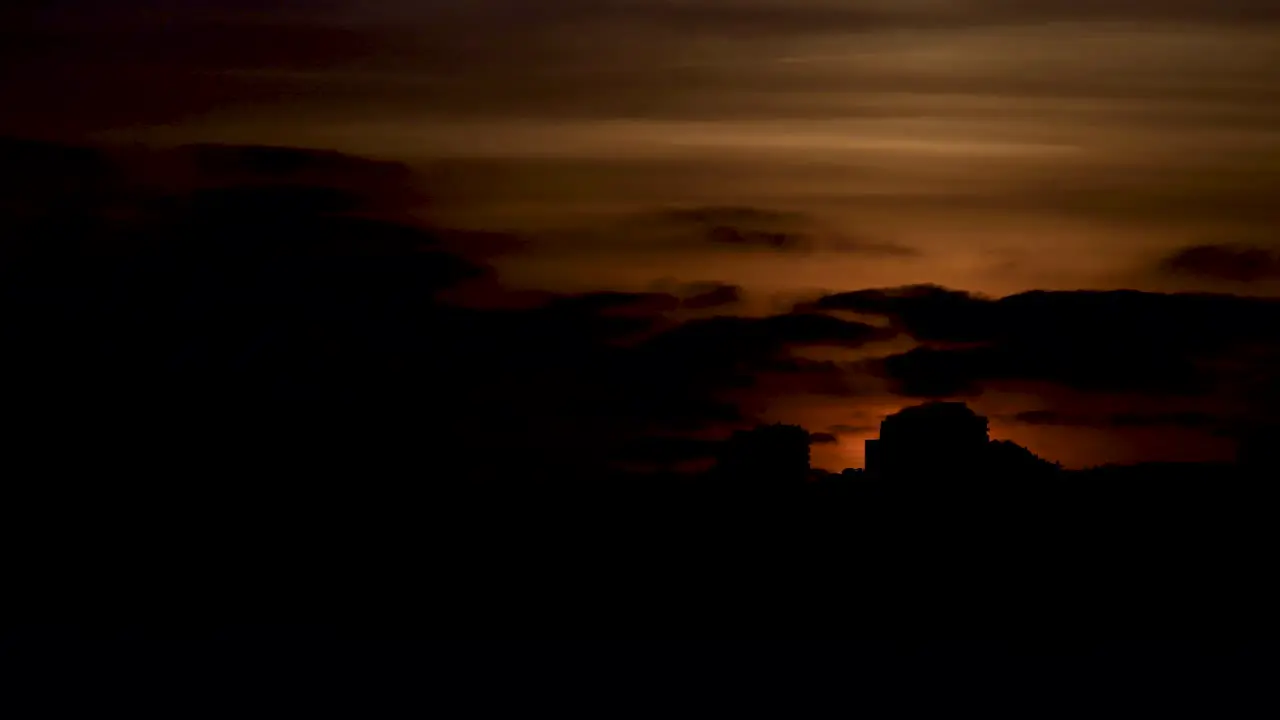 Sunset at city of Cascais with building silhouette Time lapse