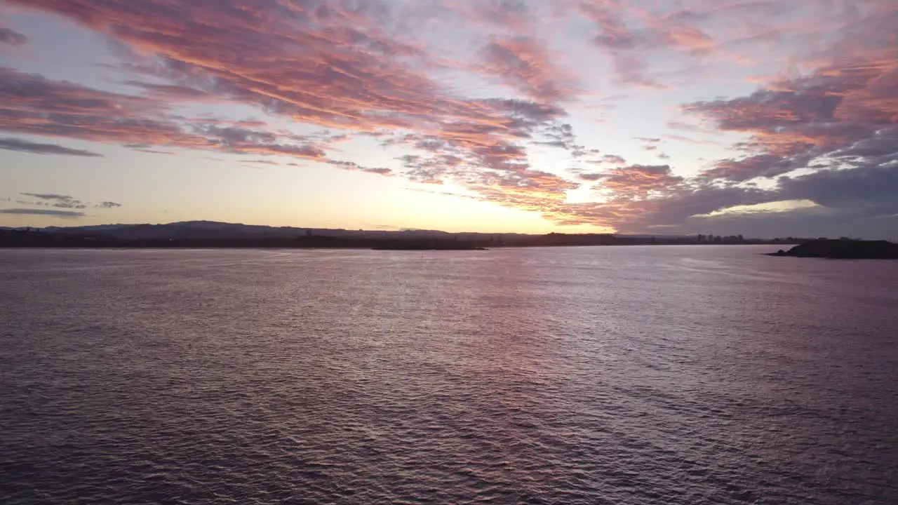 Colors of nature's beauty at sunset Aerial