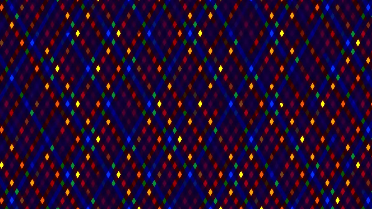 Animated mosaic of luminous rhombuses background