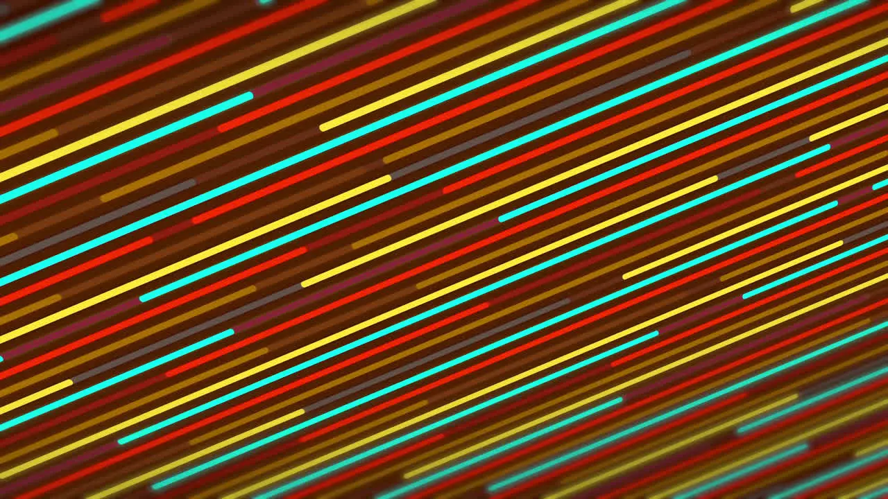 Diagonally ascending colorful lines in perspective background