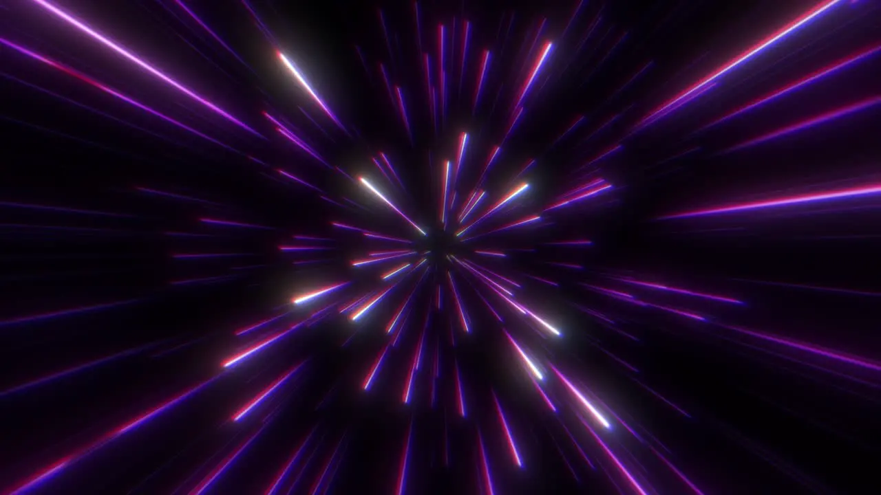 Radial rays Neon glowing laser beam light tunnel