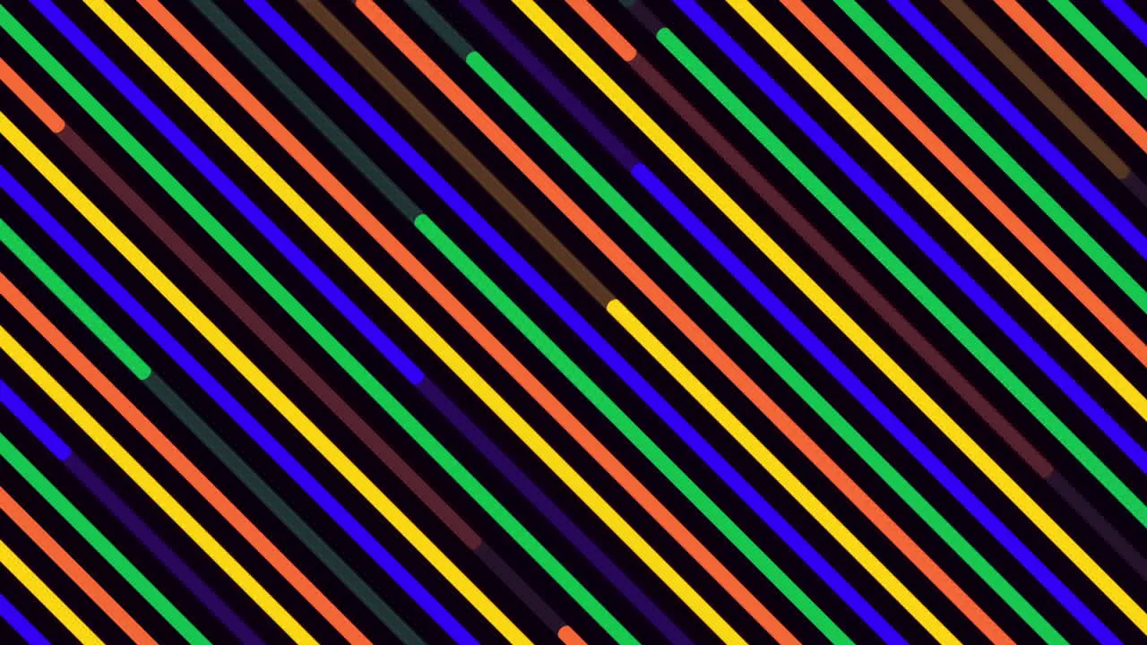 Diagonally descending colorful lines background