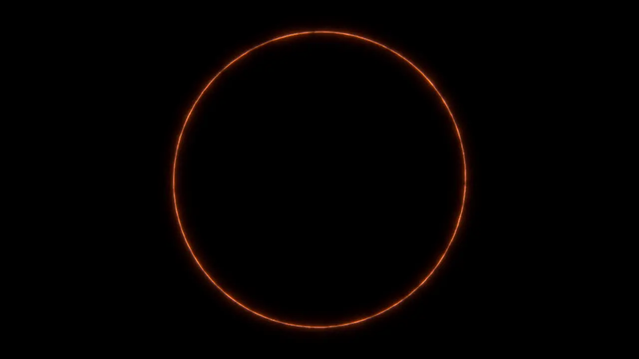 Animation of special effects of enchantment of mystic arts with a circle shape orange lines