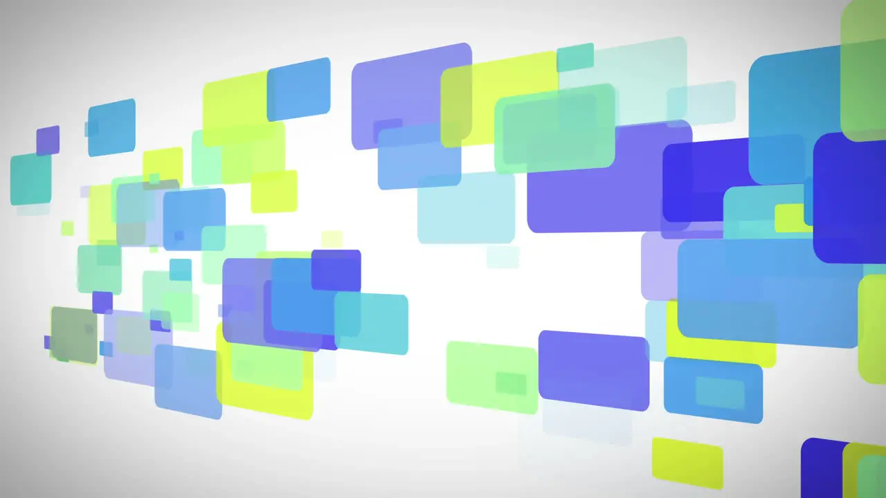 Blue green and yellow rectangles moving