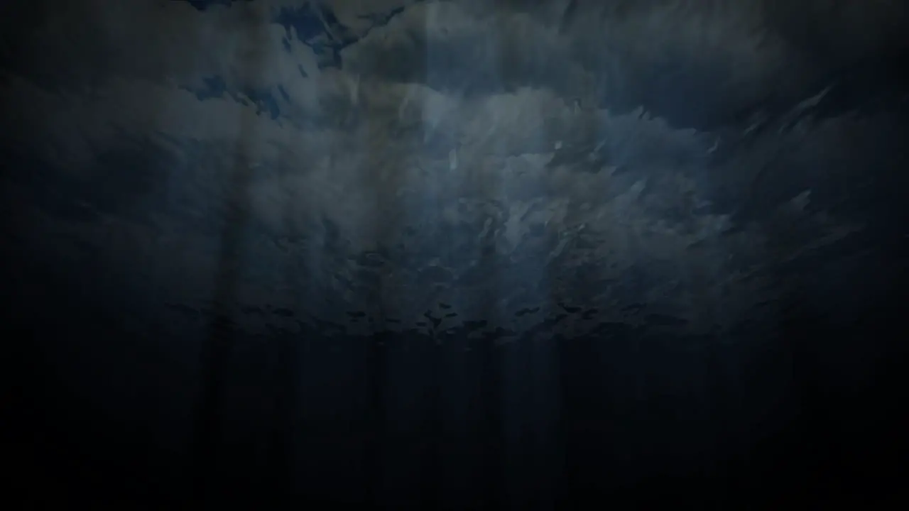 Underwater background animation going from sky view to underwater view