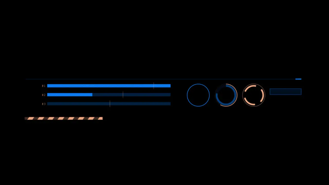 Hi-tech Futuristic technology interface datum HUD Hologram elements with alpha channel