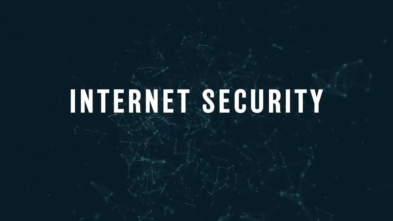 Internet security with polygonal connecting dots and lines 