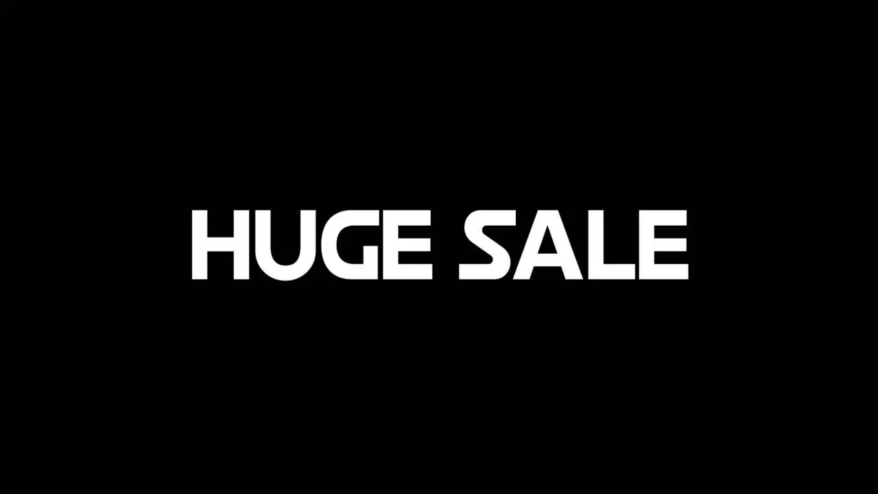 Words Huge Sale appearing in front of pink circle 4k