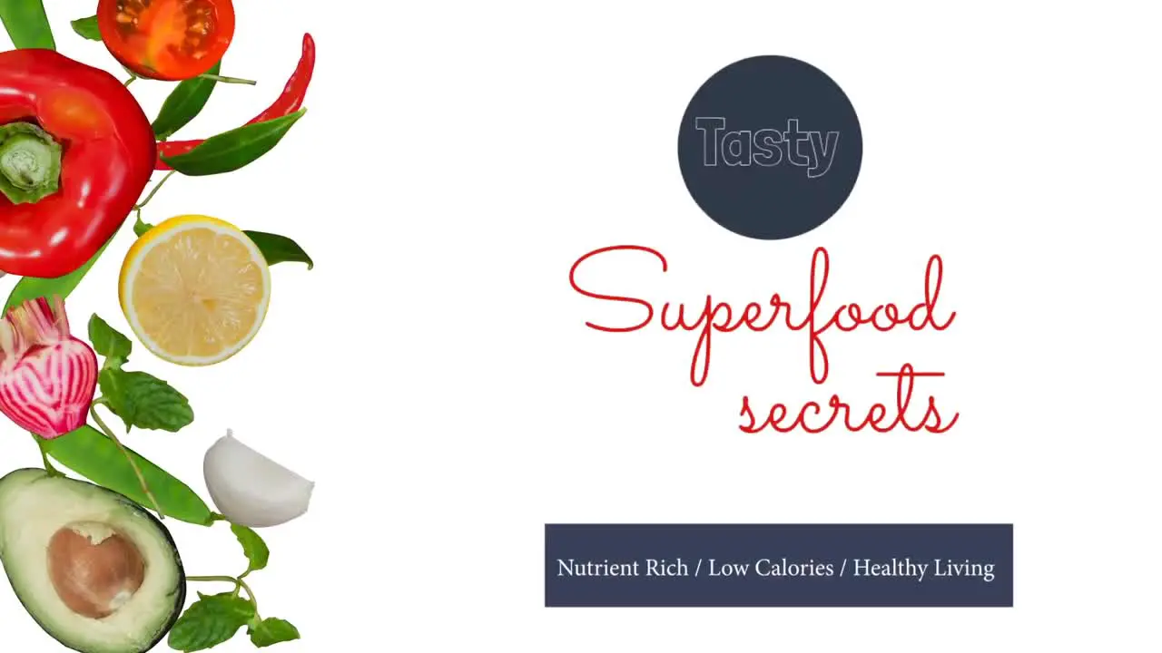 Digitally generated video of super food secret 