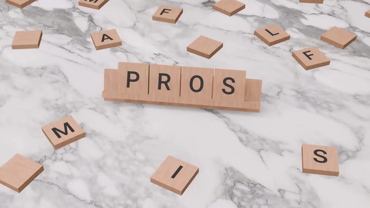 Pros word on scrabble