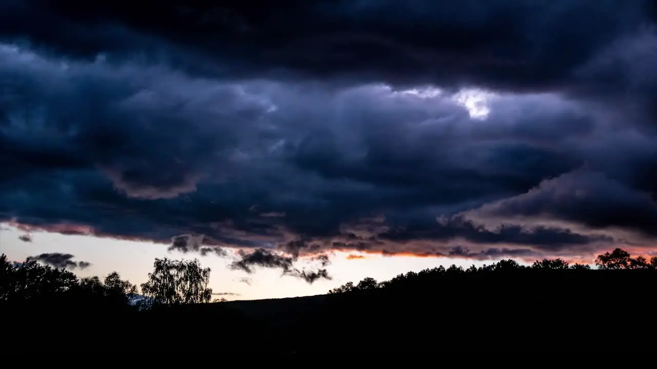 Cinematic timelapse of dark cloudy sky