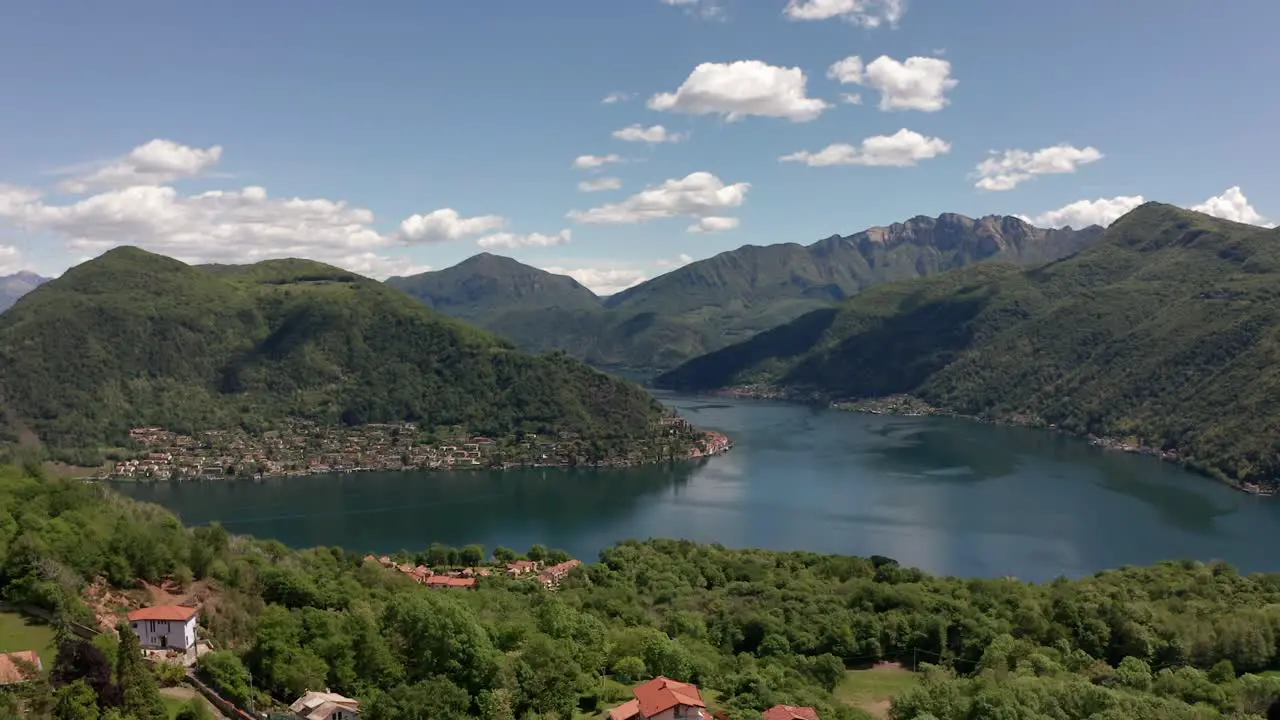 Aerial View of Lake Lugano from Porto Ceresio