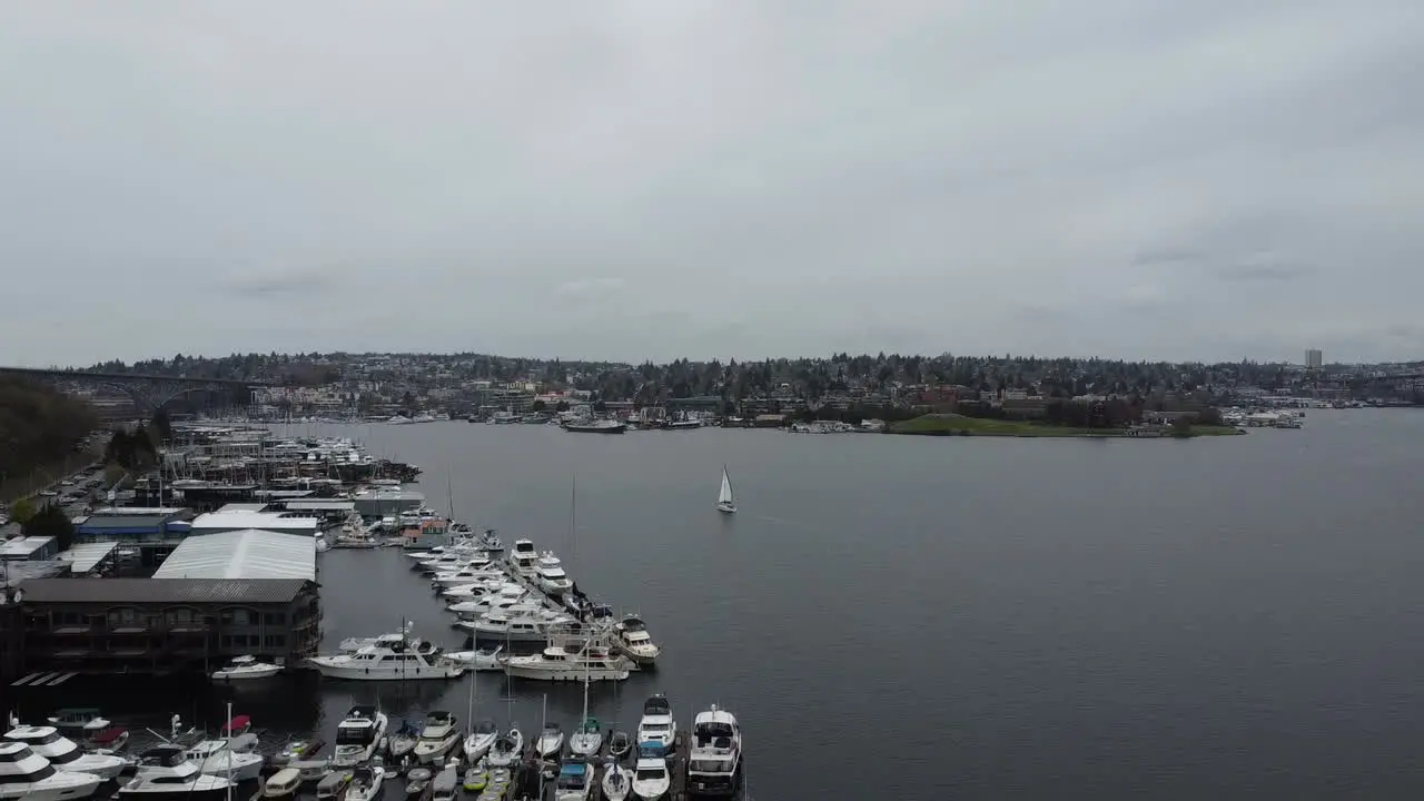 Scenic View over Lake Union Seattle Washington