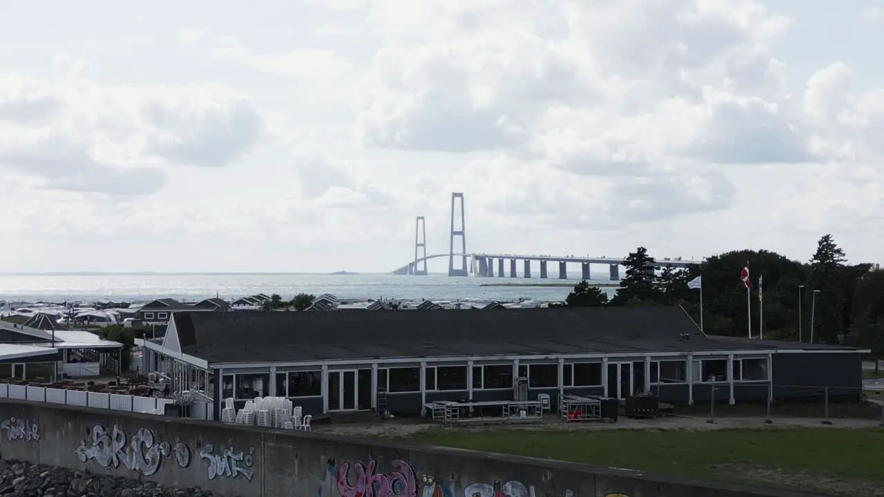 big bridge over the sea in denmark