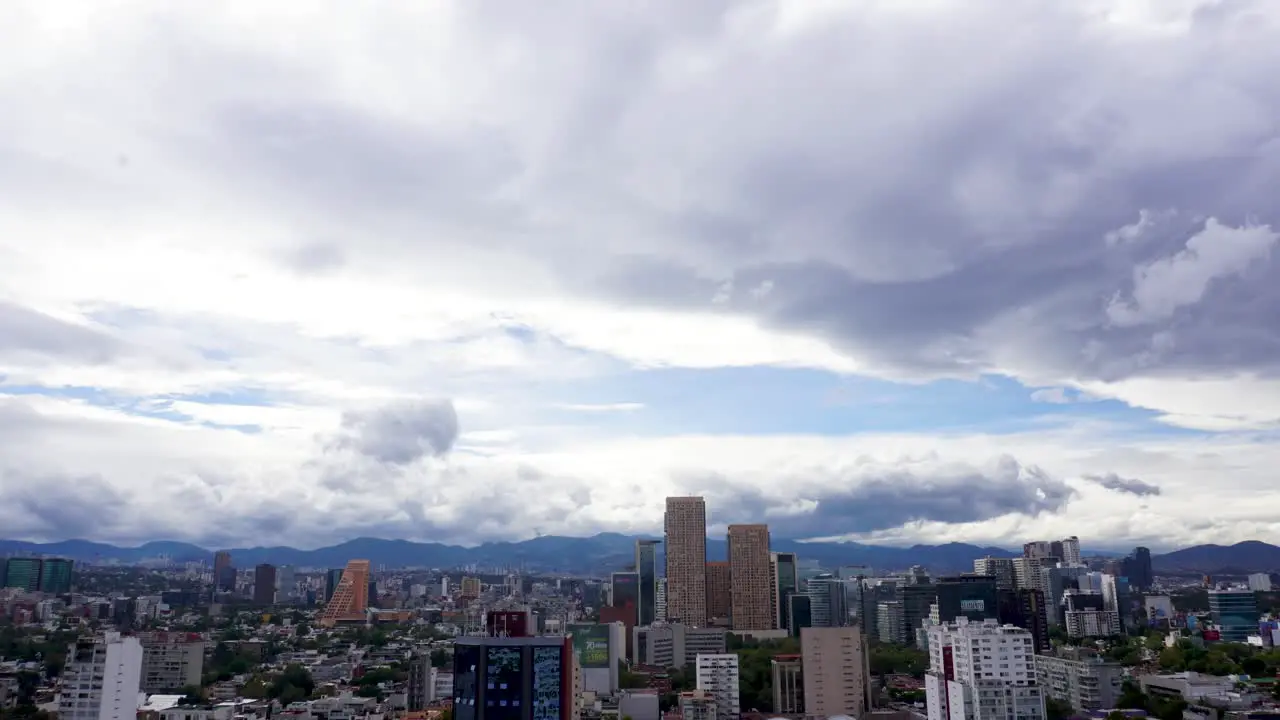 hyperlapse shot at a very cloudy day in mexico city