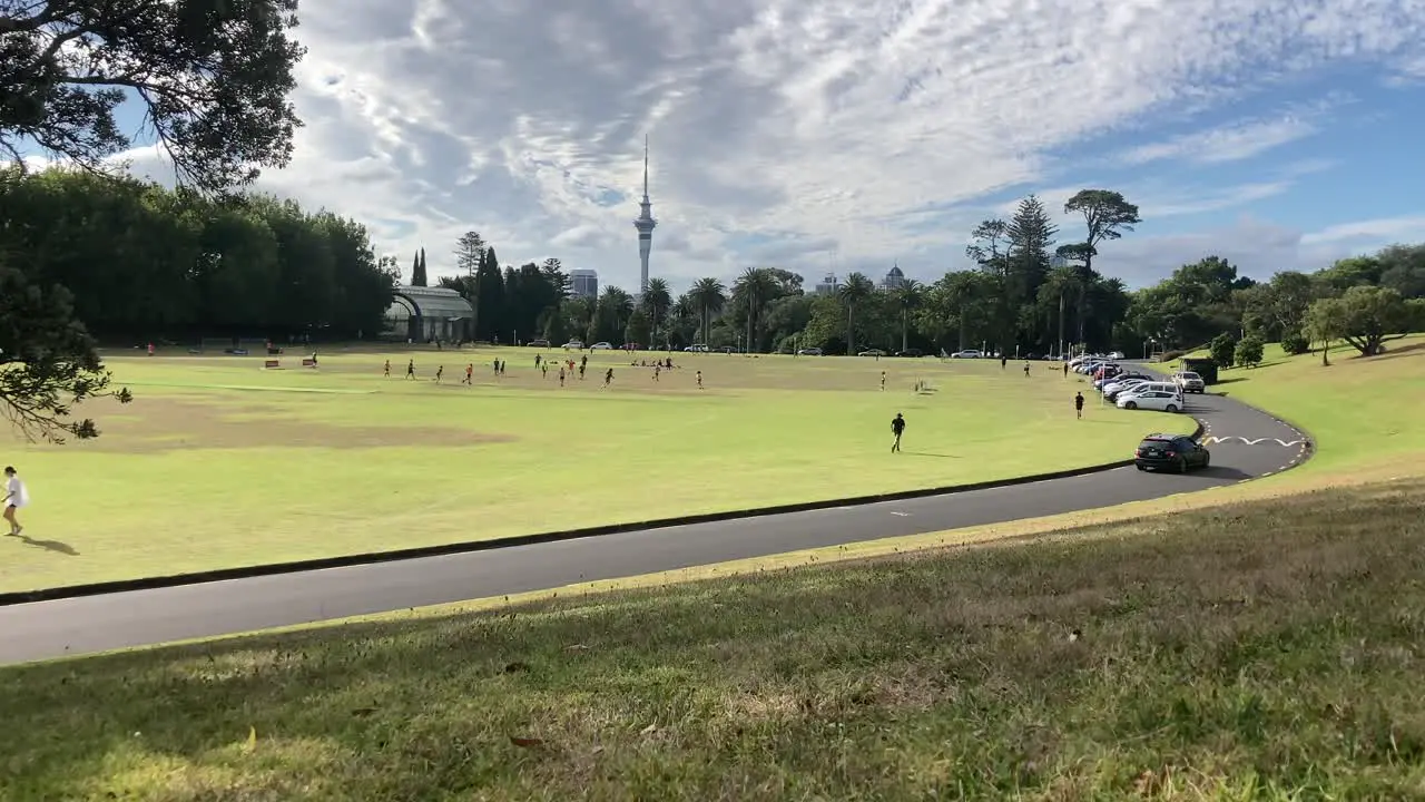 Auckland Domain playground panorama look view of the overall playground