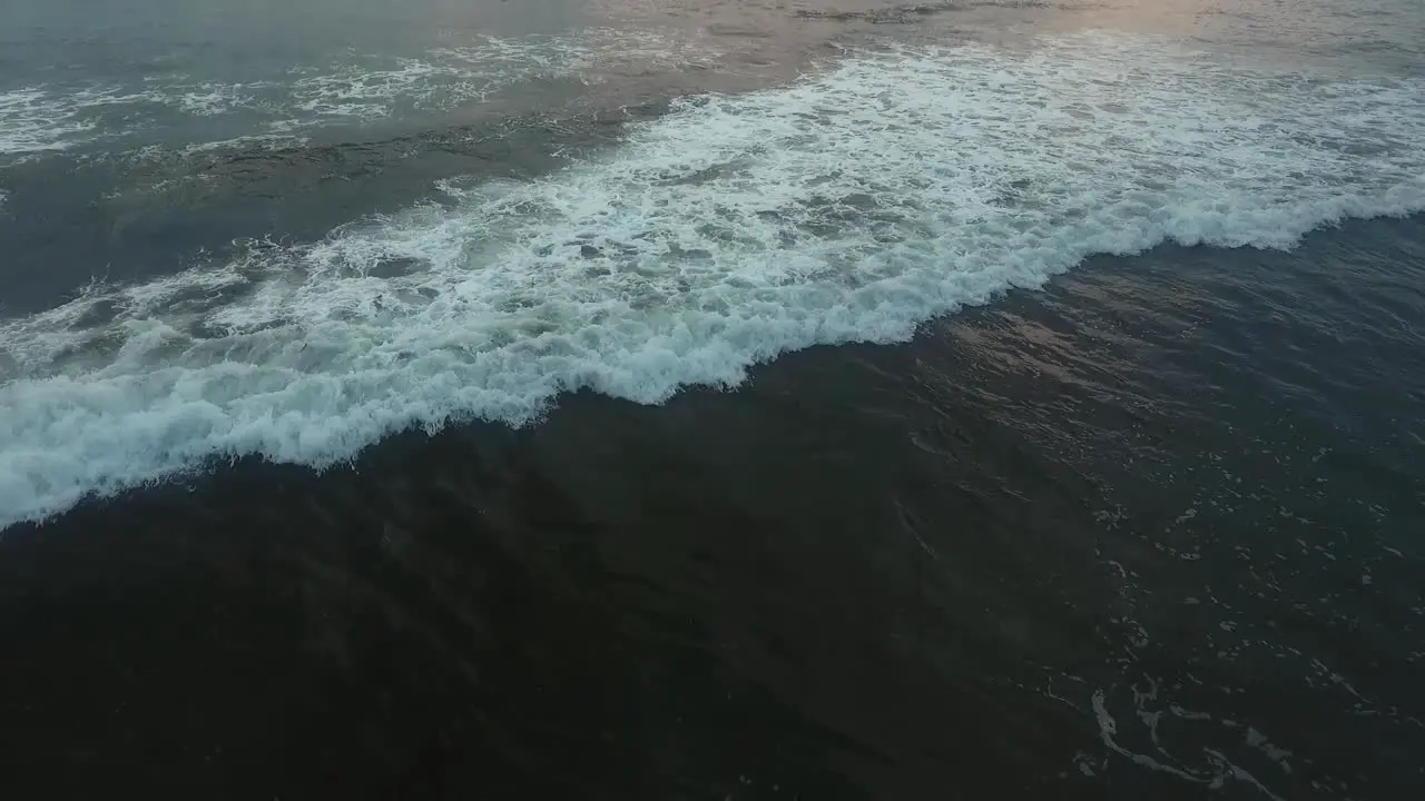 Wave crashing during sunset