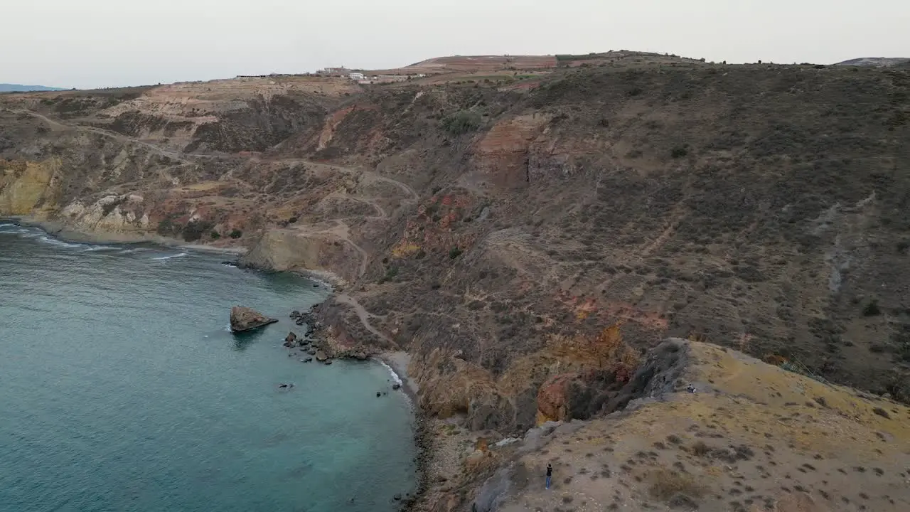 Spectacular Mountain Vantage Point on a Cloudy Day Gazing Upon the Tranquil Mediterranean