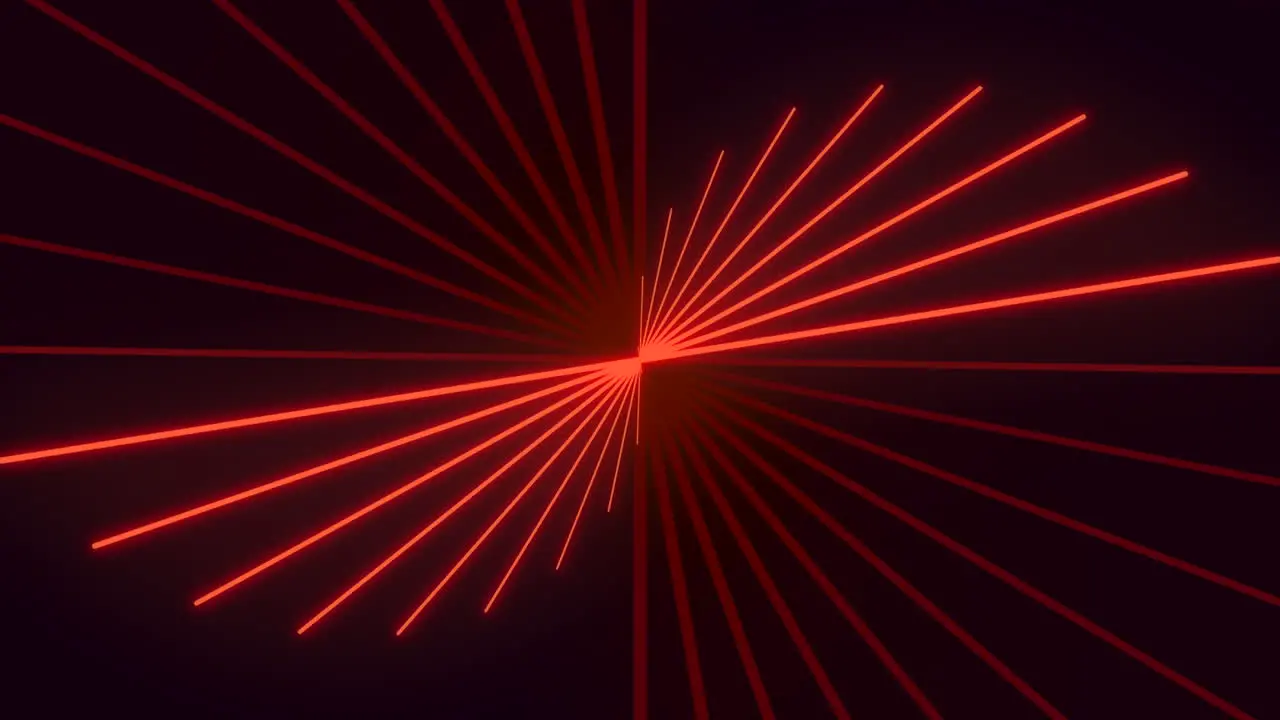 Pulse trace neon red lines in vertigo on black gradient