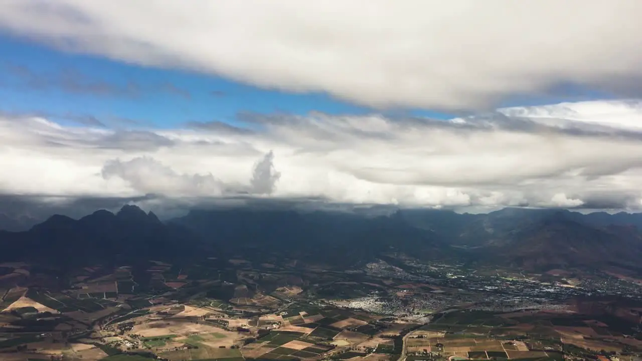 Flying over the Boland Western Cape South Africa