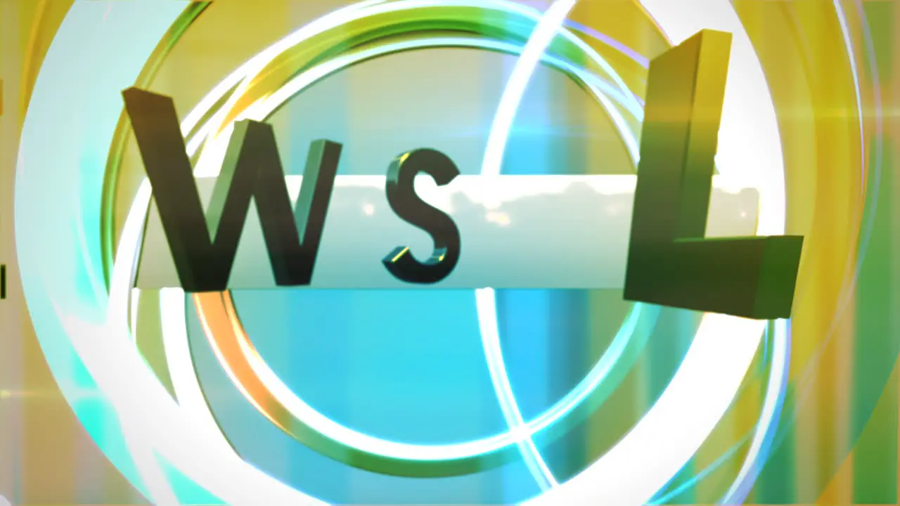 Animation text News Live and news intro graphic with lines and circular shapes in studio