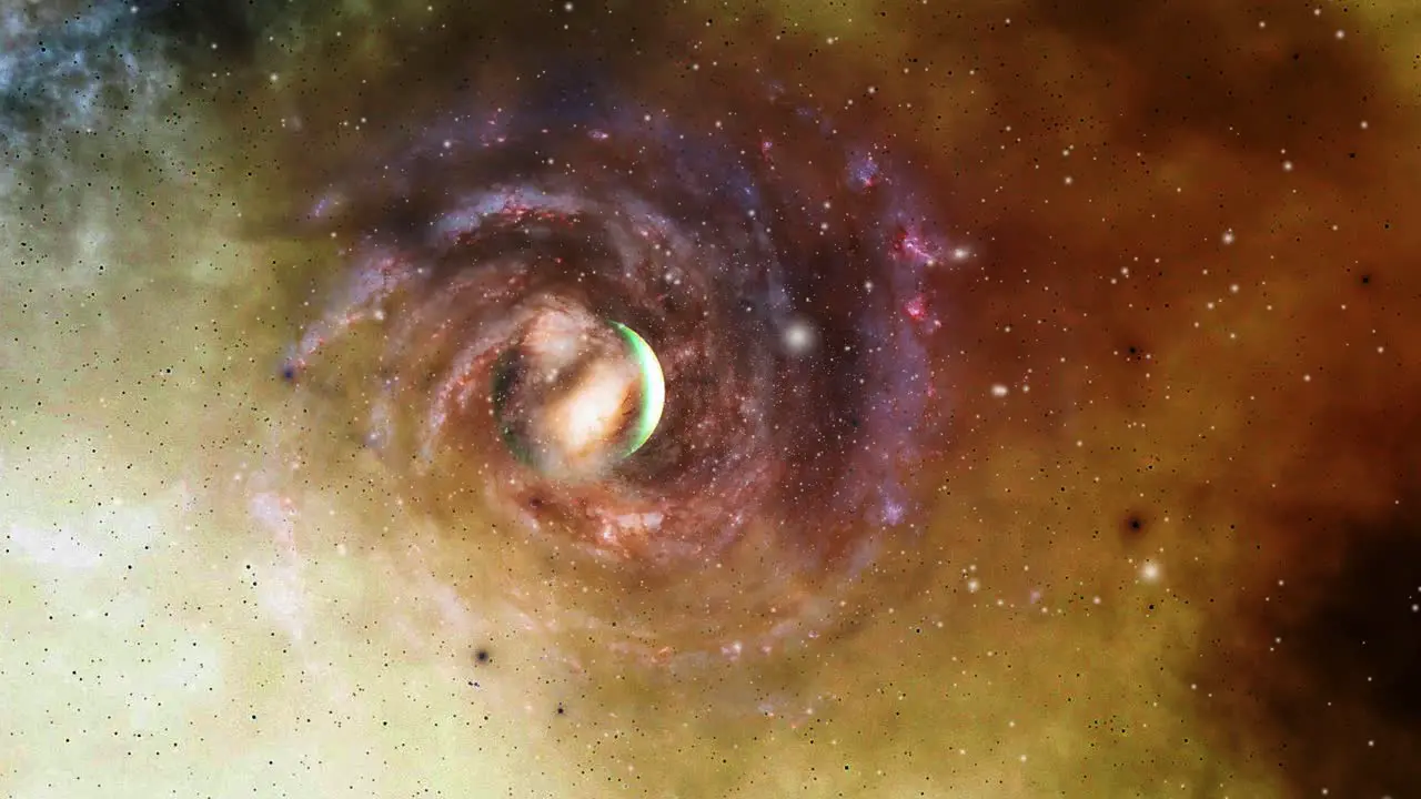 nebula clouds and galaxies moving in the great universe