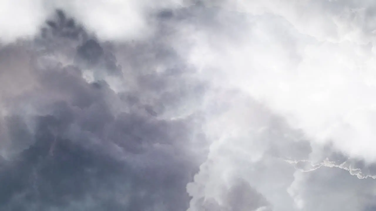 POV of a thunderstorm was occurring in the dark sky