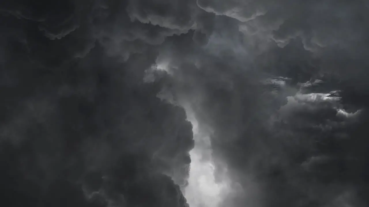 Storm Lightning in dark clouds video background