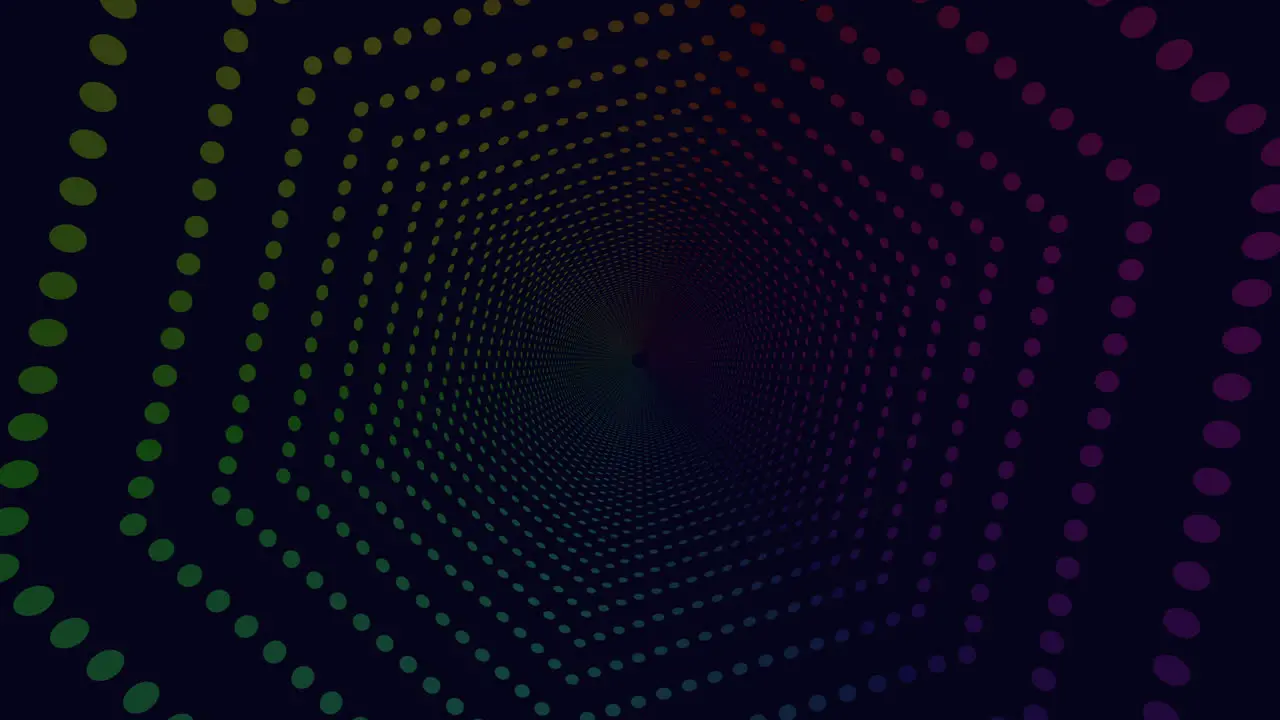 Colorful Neon Hexagons And Dots On Dark Background