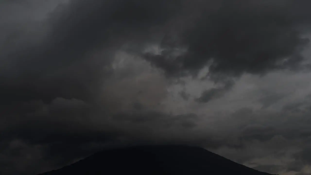 Lightning Storm Over Agua Volcano In Guatemala timelapse