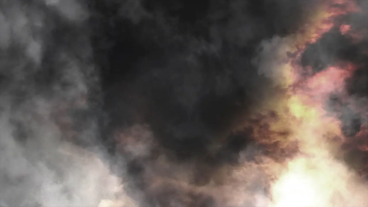 point of view entering a thunderstorm that occurs inside a dark cloud