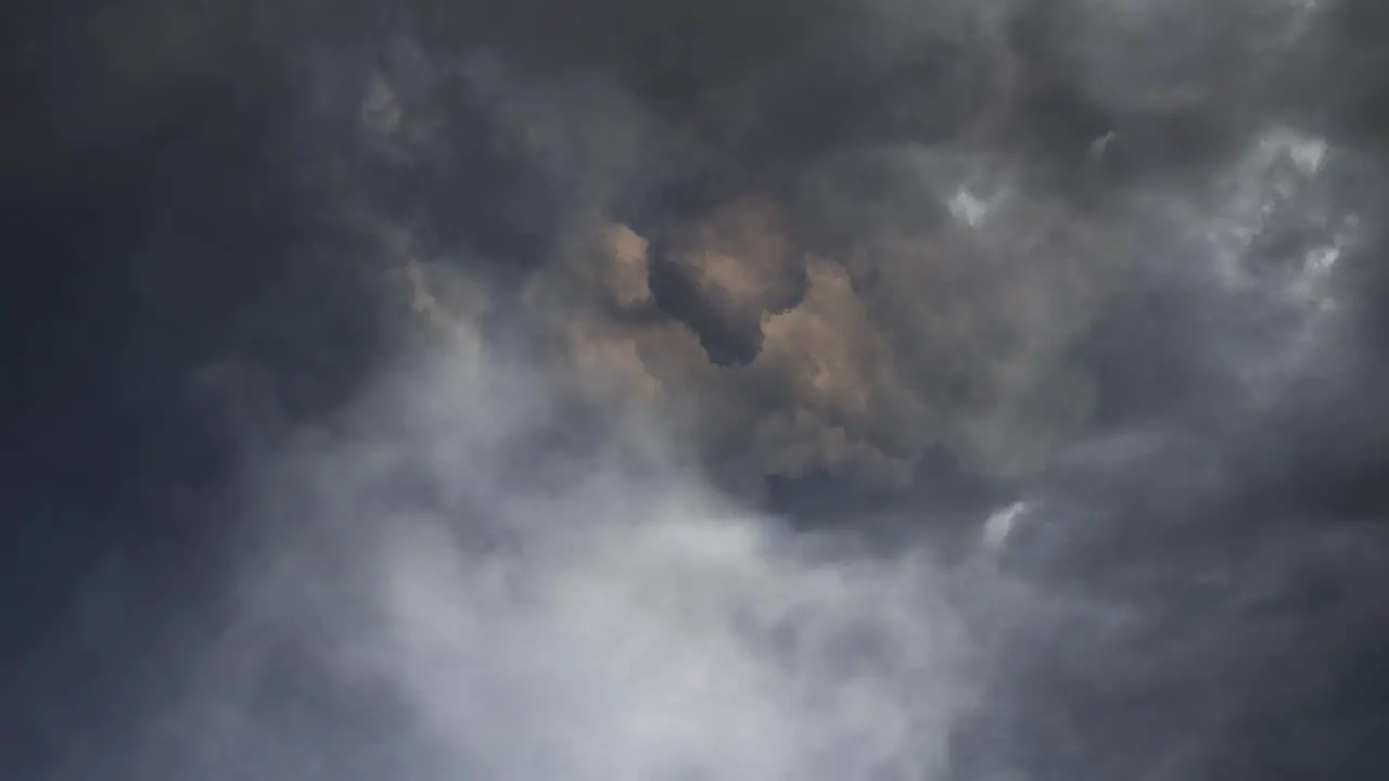 view of clouds and thunder lightnings and storm