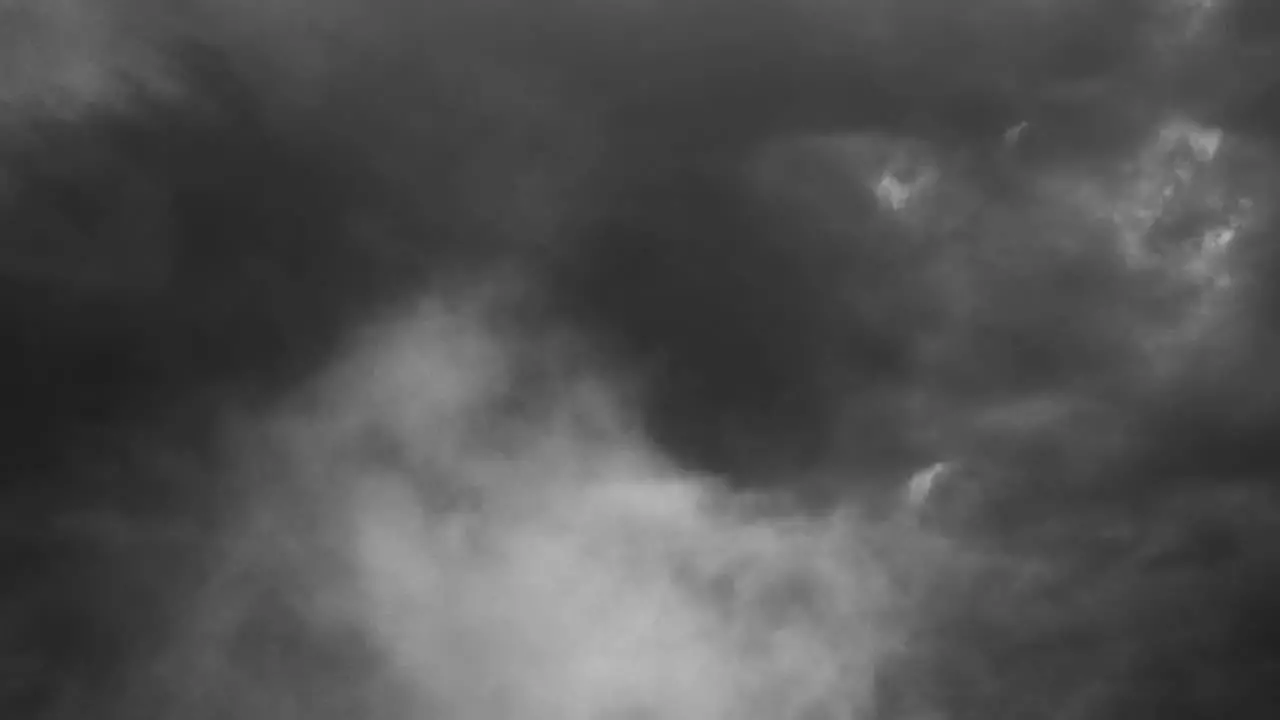 4k view of thunderstorm in dark clouds