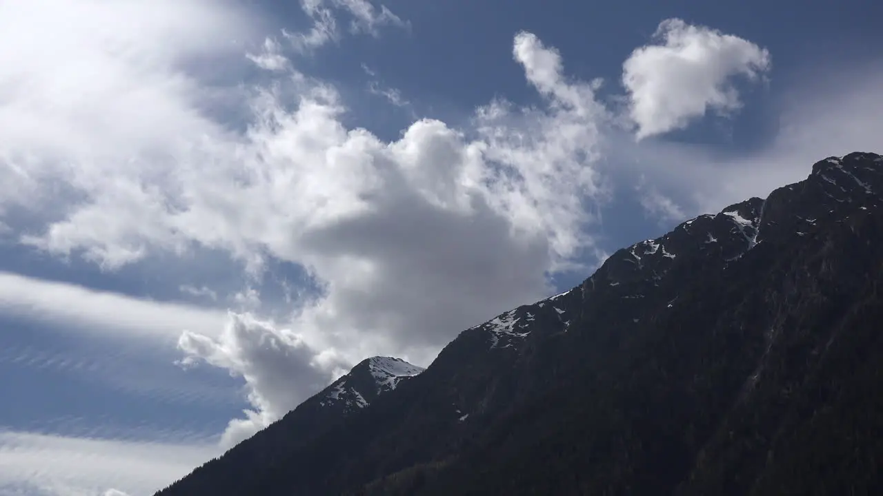 France Clouds Move Over Alpine Heights Time Lapse