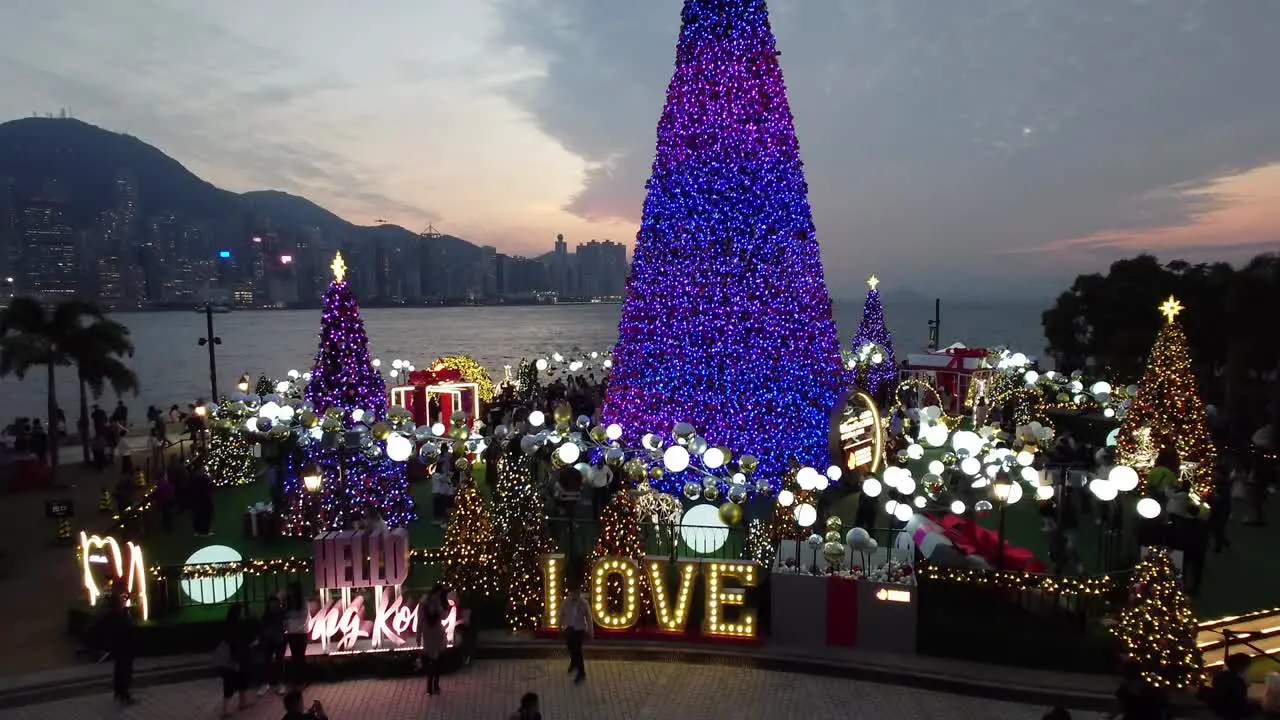 Grand christmas decor at West Kowloon Cultural District Hong Kong