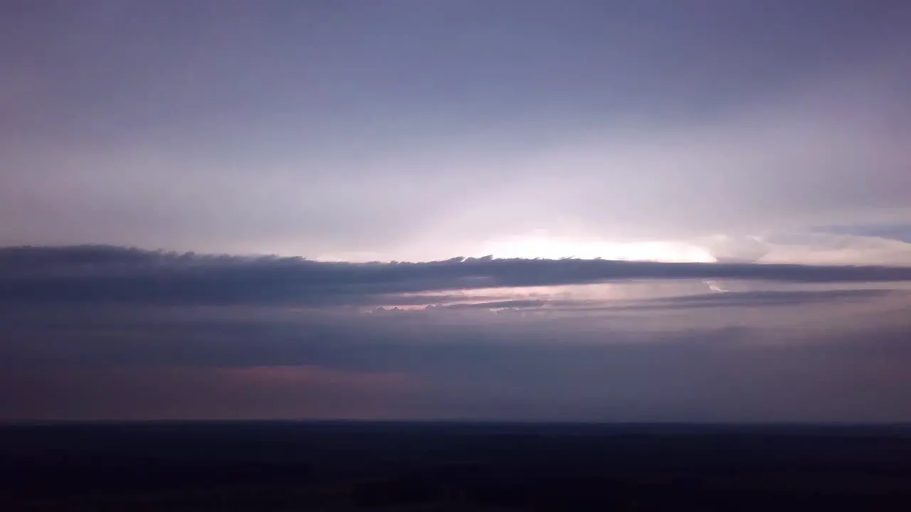 Time lapse aerial drone footage of a coming storm