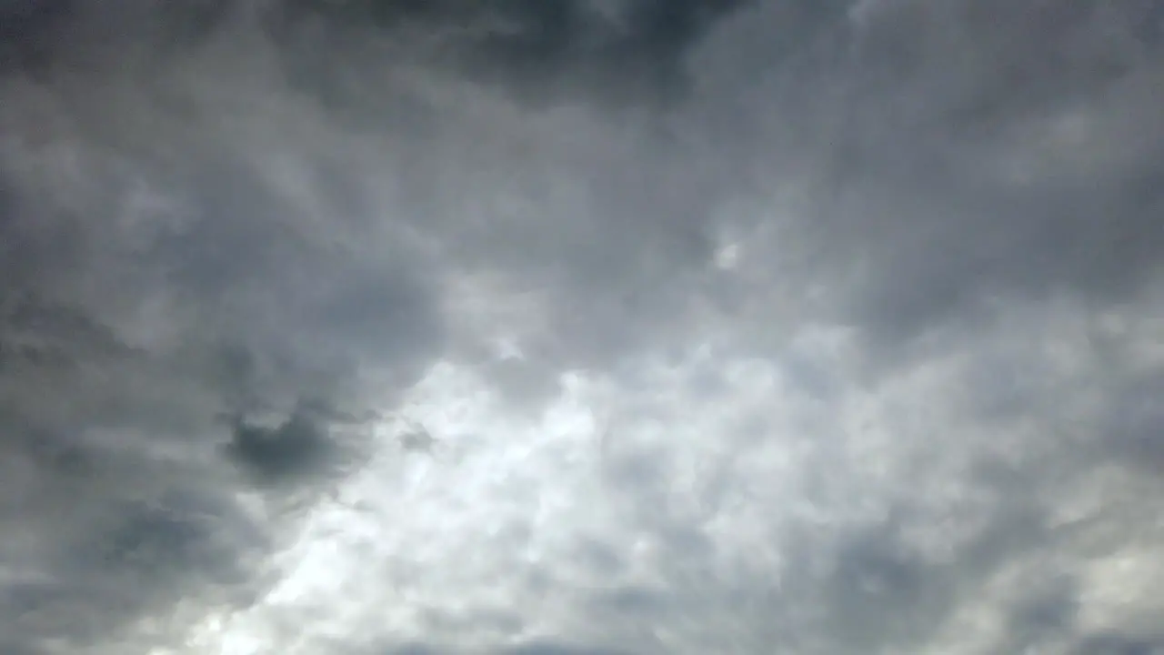 Grey sky with fast moving clouds