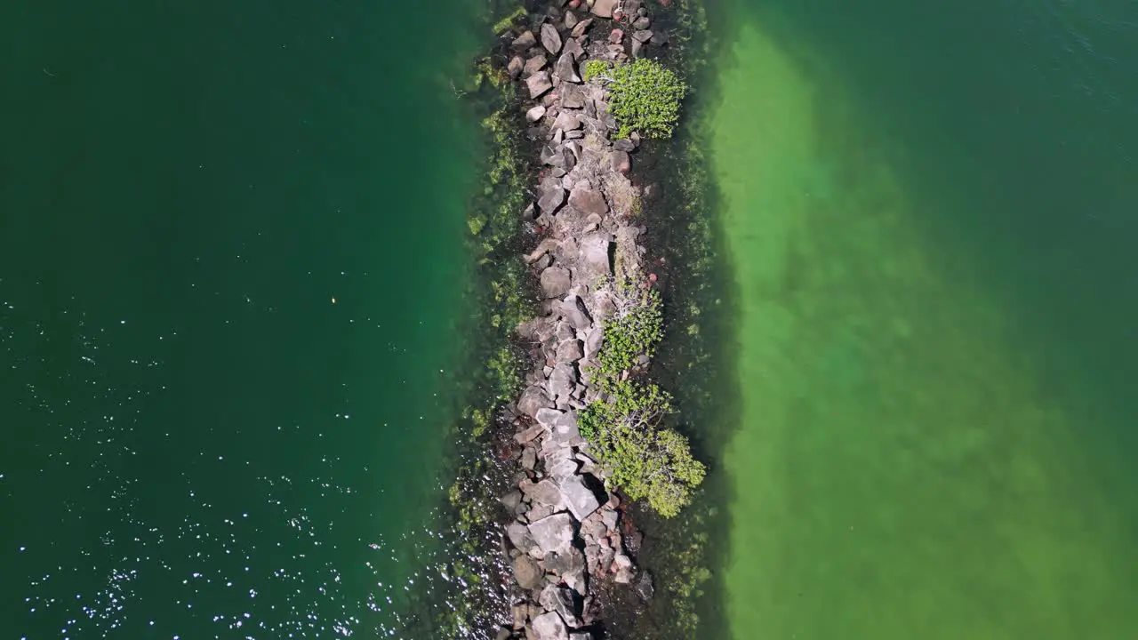 Jack Evans boat harbour man-made coastal rockwall to provide a safe inlet for tourism watersports and activities