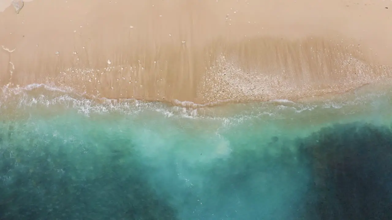 Bird's eye view of tropical Beach in Bali Indonesia