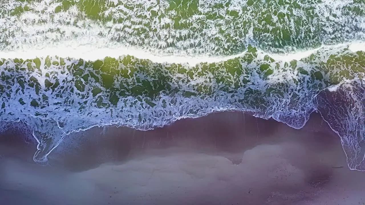 Ocean Waves Drone Shot Slowmotion Top Down View