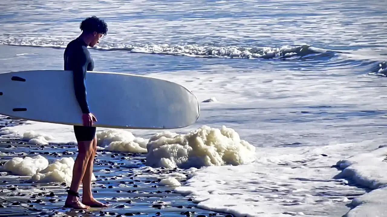 After major rain storms in San Diego the beaches were polluted due to water draining into the ocean