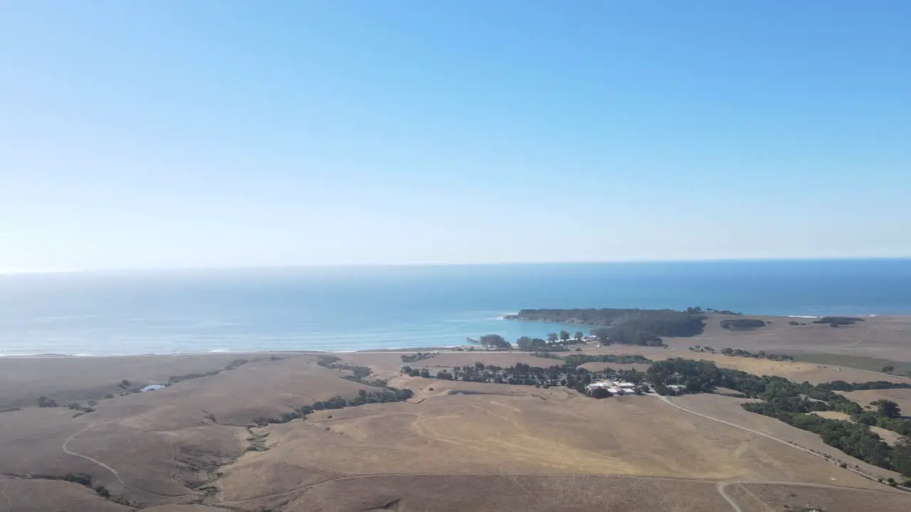 Aerial Drone shot taken from Hearst Castle