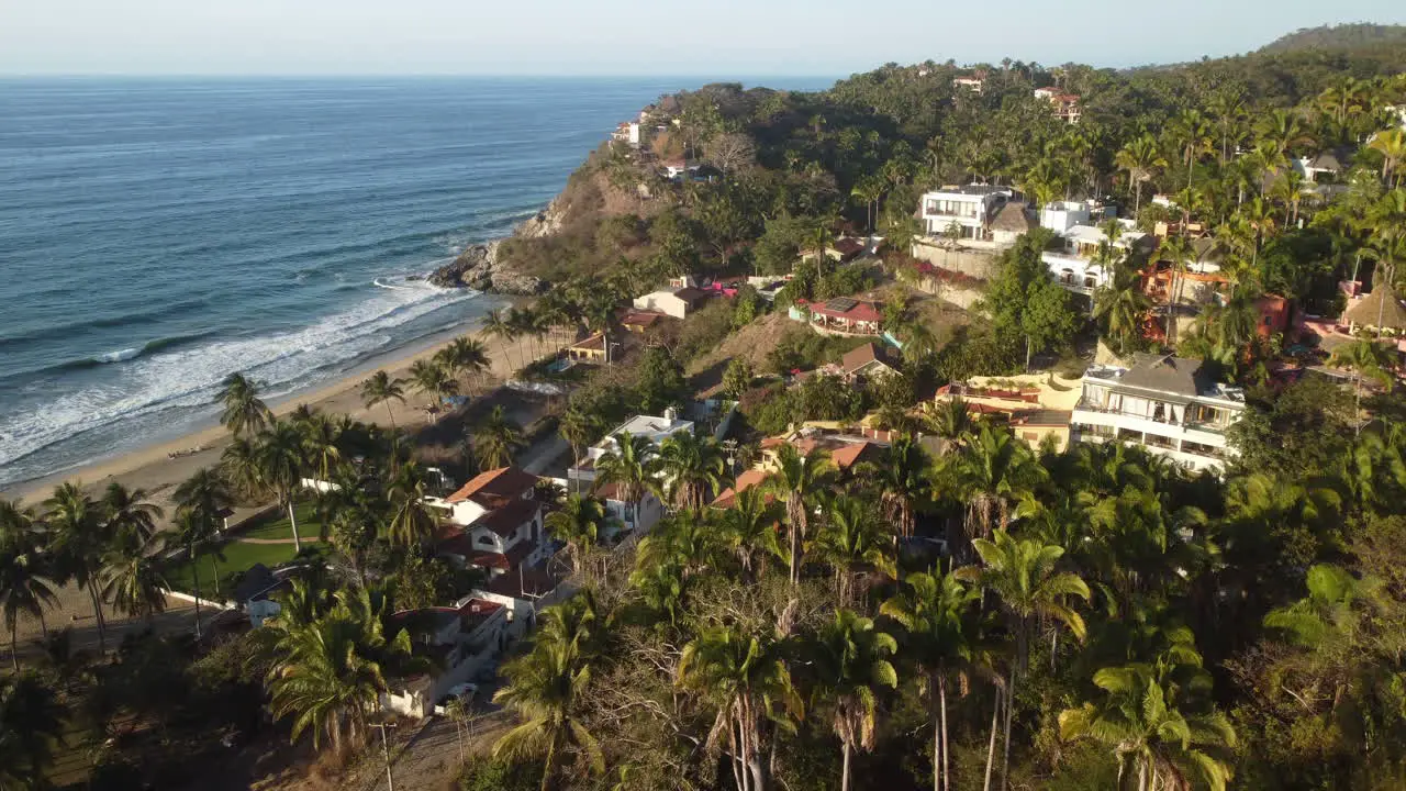 View of tropical Beach Homes in San Pancho Mexico